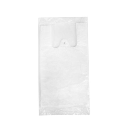 Maisi ar rokturiem 16 + 12 x 30 cm, 6my, balti, HDPE, iepakojumā 100 gab.