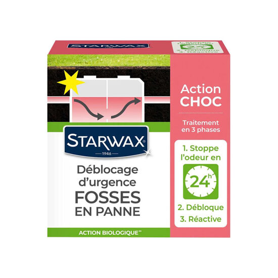 STARWAX, aizsprostojušos septisko tvertņu tīrīšanas līdzeklis