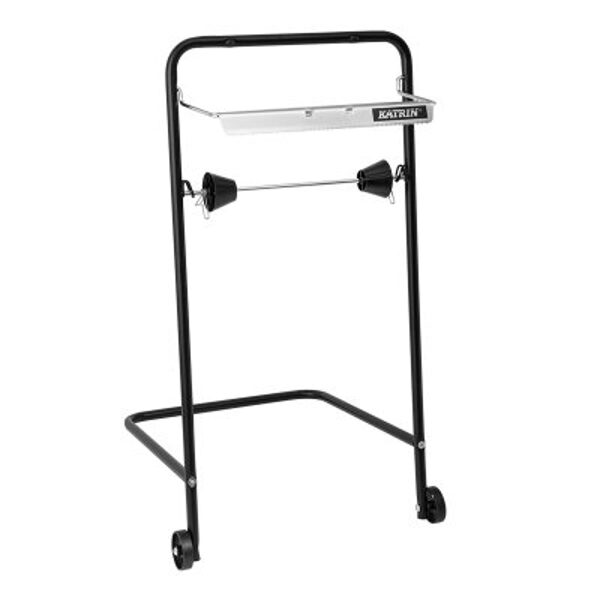 Katrin Industrial, turētājs ruļļiem 40cm, metāla, melns, novietojams uz grīdas
